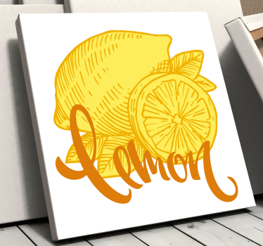 Pomaranč a citrón skica ovocie plátno umenie - Tenstickers