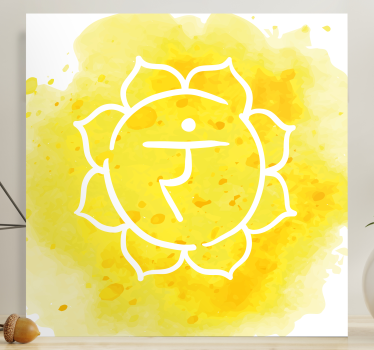 Symbol čakry solar plexu, obrazy moderného umenia na plátne - Tenstickers