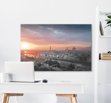 Západ slnka vo florencii sa tlačia panorámy mesta - Tenstickers