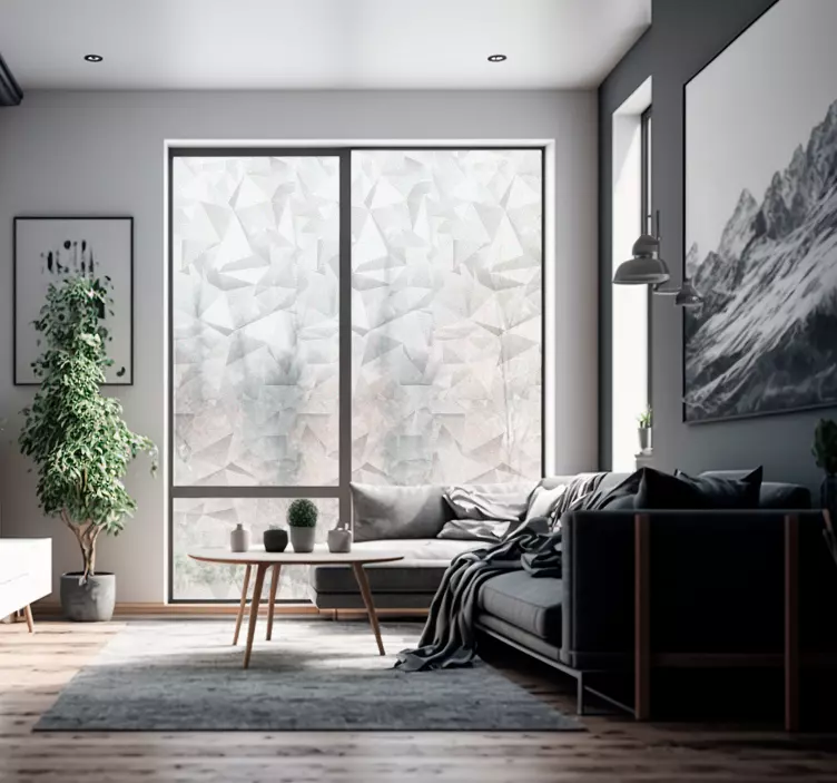 Nálepka s geometrickým oknom 3d s efektom - Tenstickers