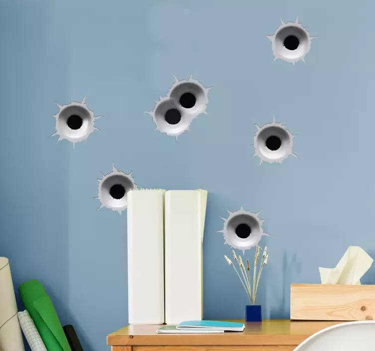 Nálepky do automobilov s guľkami - Tenstickers