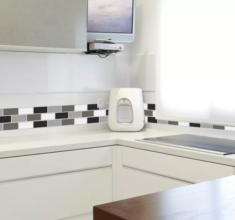 Nálepka s okrajmi šedých odtieňov - Tenstickers