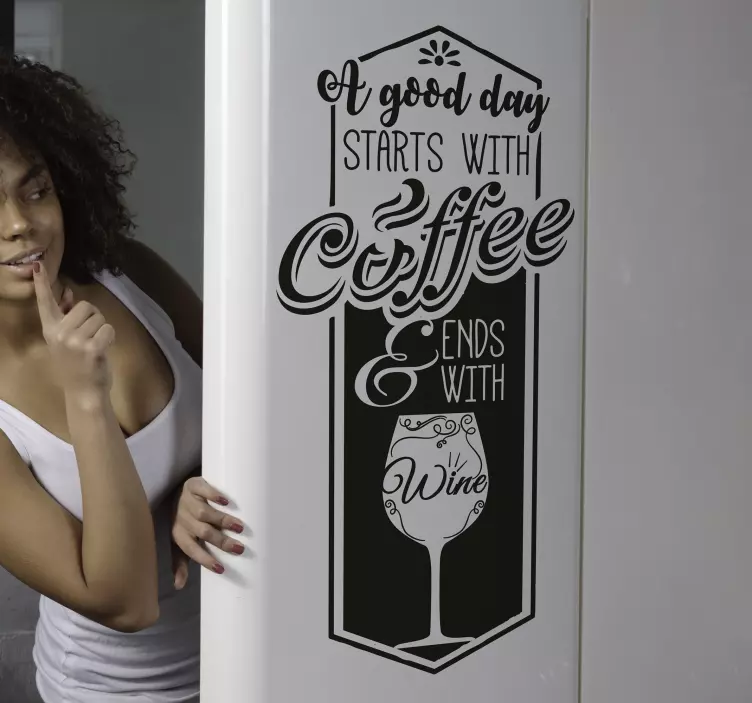 Nálepka na kávu a víno - Tenstickers