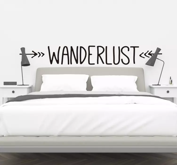 Wanderlust jednoduchá výzdoba steny obývacej izby - Tenstickers