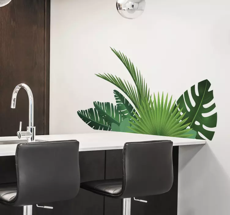 Nálepka s tropickými listami - Tenstickers