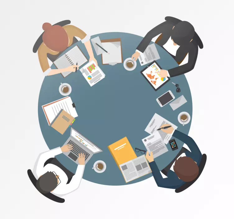 Nálepka s okrúhlym stolom - Tenstickers