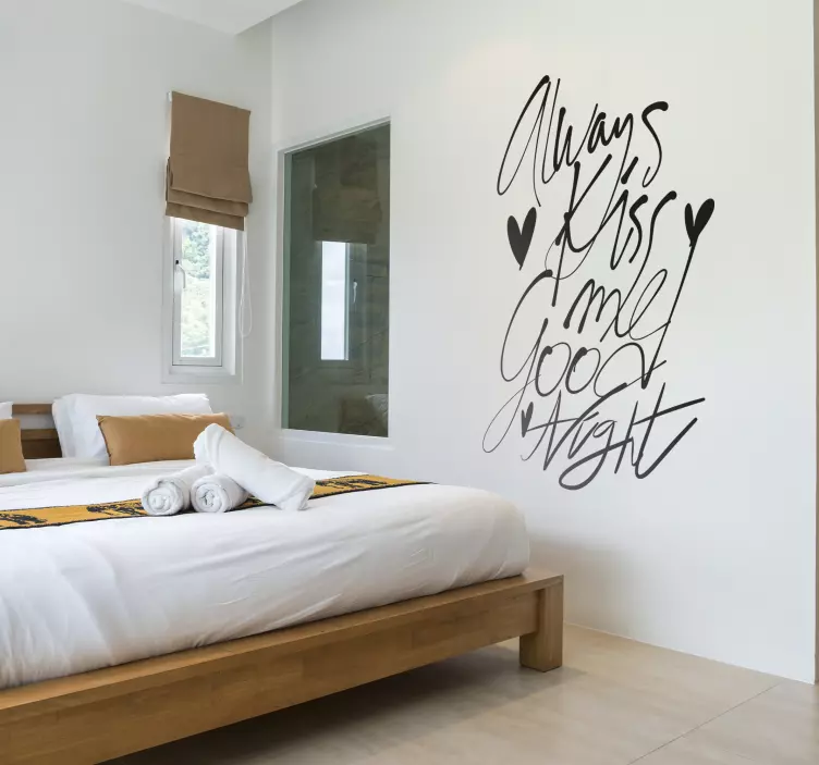 Vždy ma pobozkaj na dobrú noc text vinyl - Tenstickers