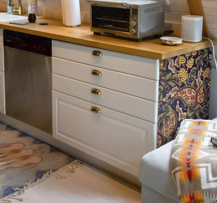 Realistické paisley ilustrácie nálepky s nábytkom - Tenstickers