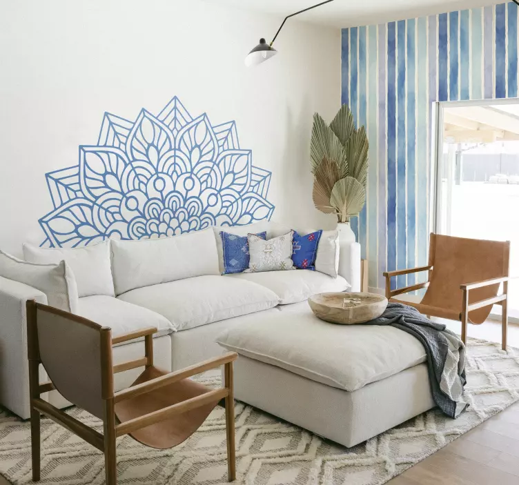 Nálepka s čelnou doskou mandaly na jogu - Tenstickers