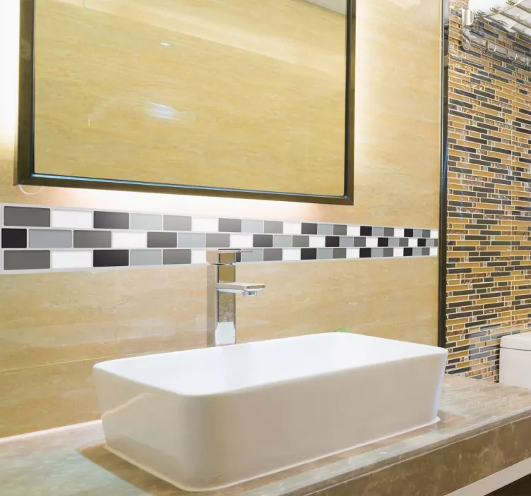 Nálepka s okrajmi šedých odtieňov - Tenstickers