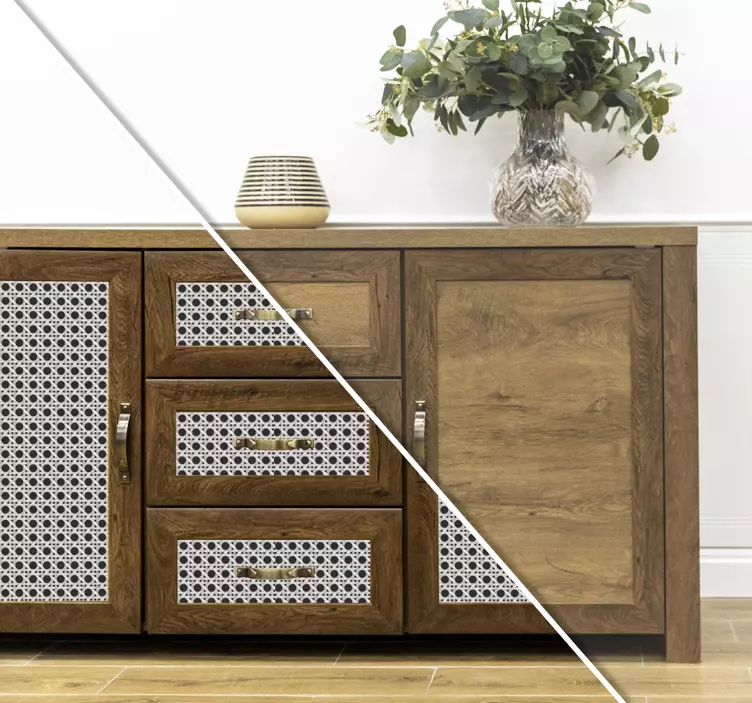 Nálepky na nábytok moderný listový vzor - Tenstickers