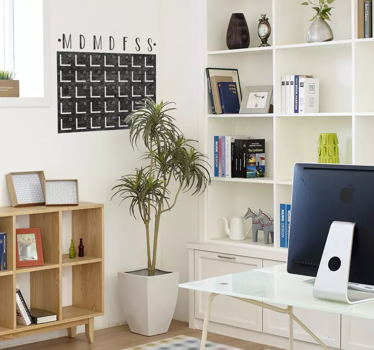 Nálepka tabuľu kalendár dní v týždni - Tenstickers