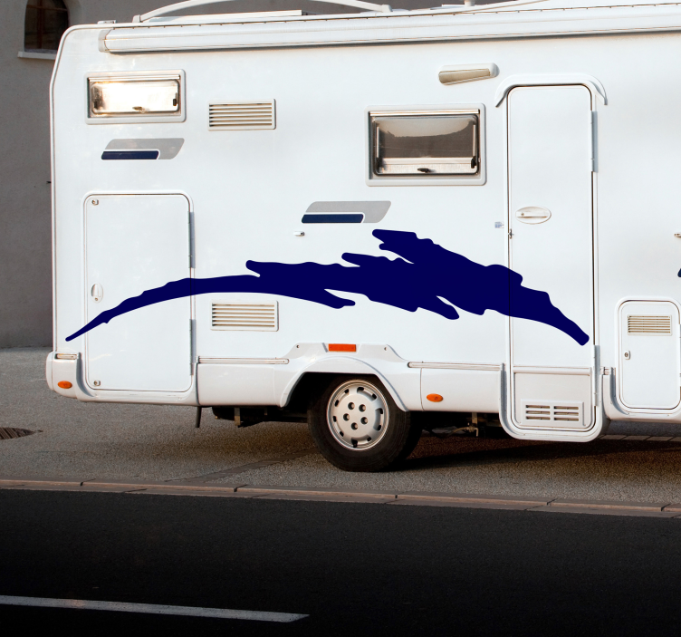 Nálepka s dekoratívnym bočným karavanom na stenu - Tenstickers