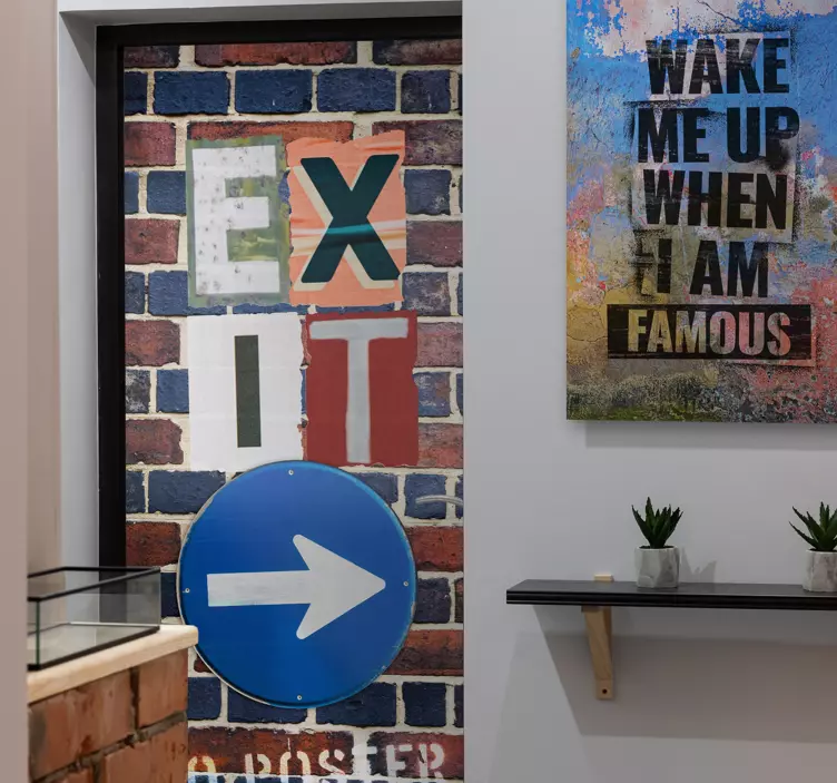 Výjazdový znak mestskej nálepky na stenu - Tenstickers