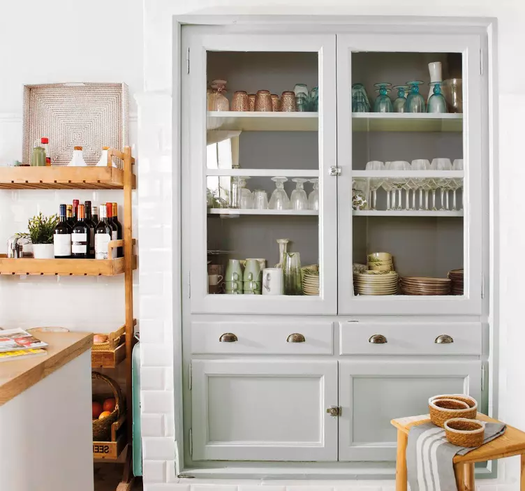 Nálepka na nábytok sivá farba - Tenstickers