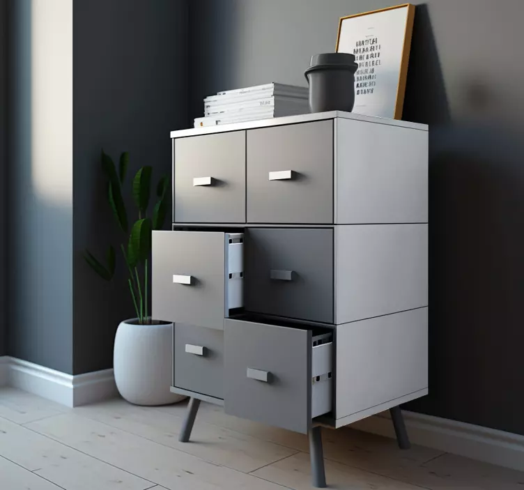 Nálepka na nábytok sivá farba - Tenstickers