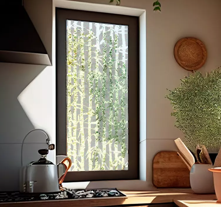 nálepka na okno translúcido bambusu - Tenstickers