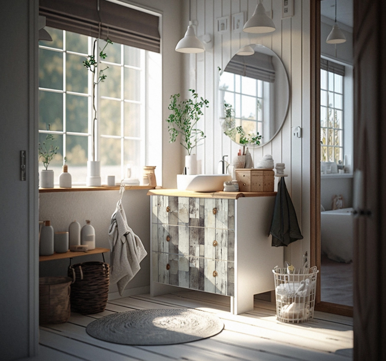 nálepky na nábytok madera clara envejecida - Tenstickers