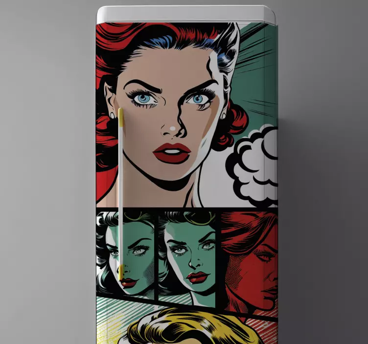 samolepky na chladničku vinilo komiksový ročník - Tenstickers