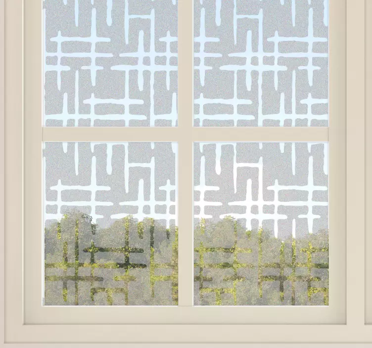 nálepka na okno translúcido líneas cruzadas - Tenstickers