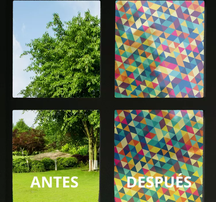 nálepka na okno translúcido geometrico - Tenstickers