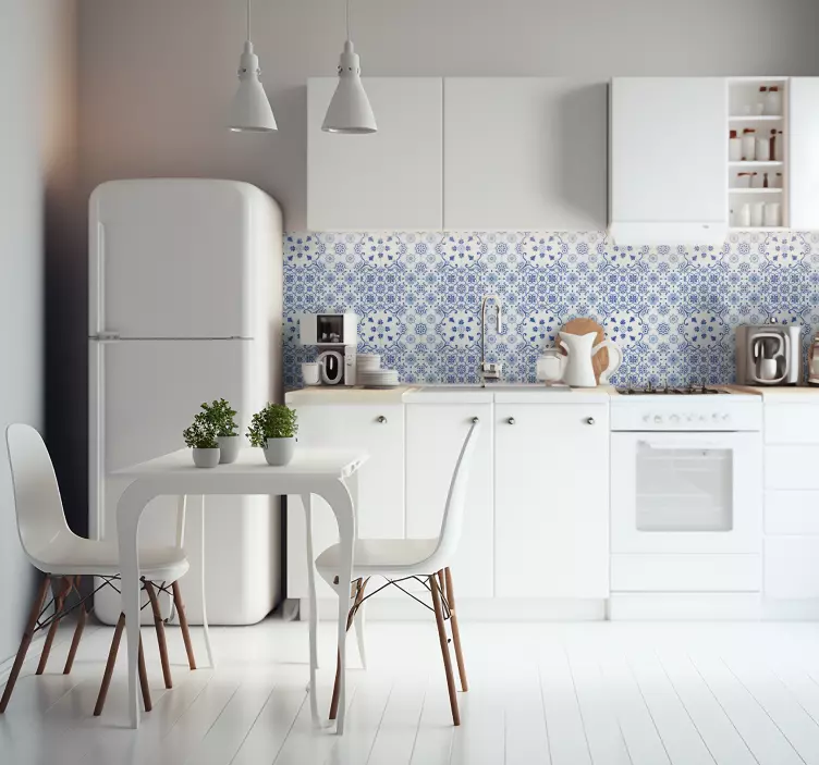 Nálepka z vinylovej modrej dlaždice - Tenstickers