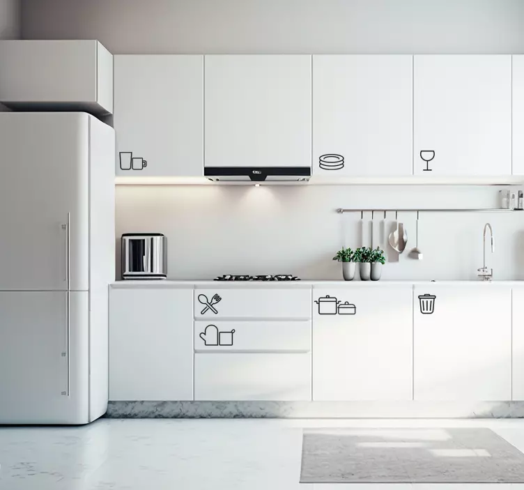 Nálepky na stenu príbor ikony para cocina - Tenstickers
