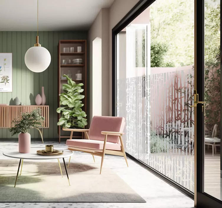 nálepka na okno translúcido bambusu - Tenstickers