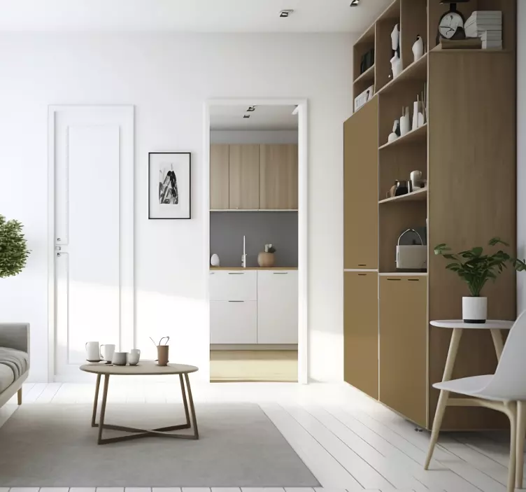 nálepky na nábytok matt sivá hnedá - Tenstickers