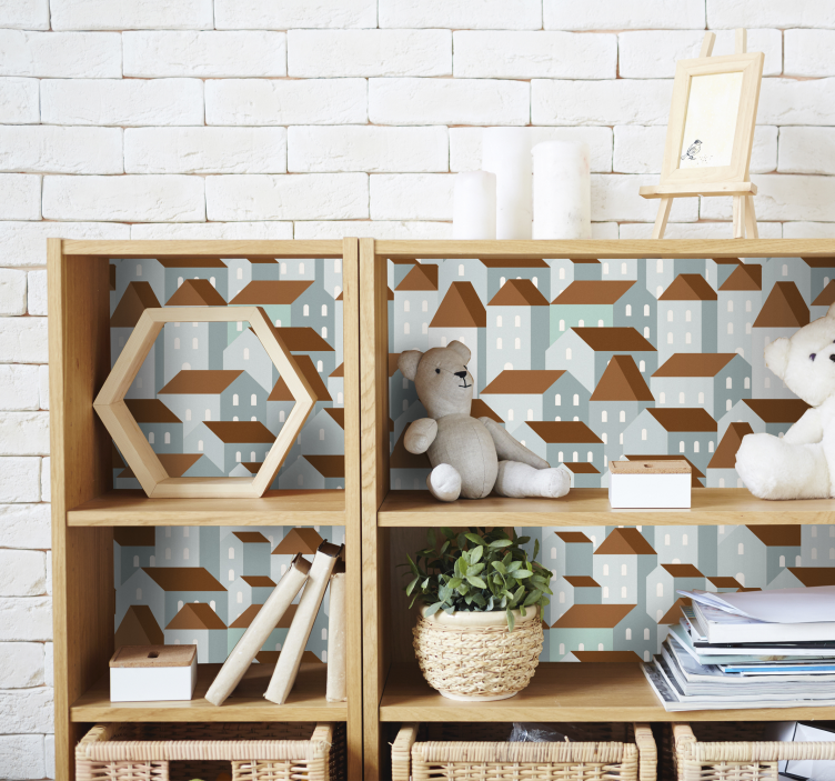 nálepky na nábytok ilustrácia dedinyIlustrácia obce - Tenstickers