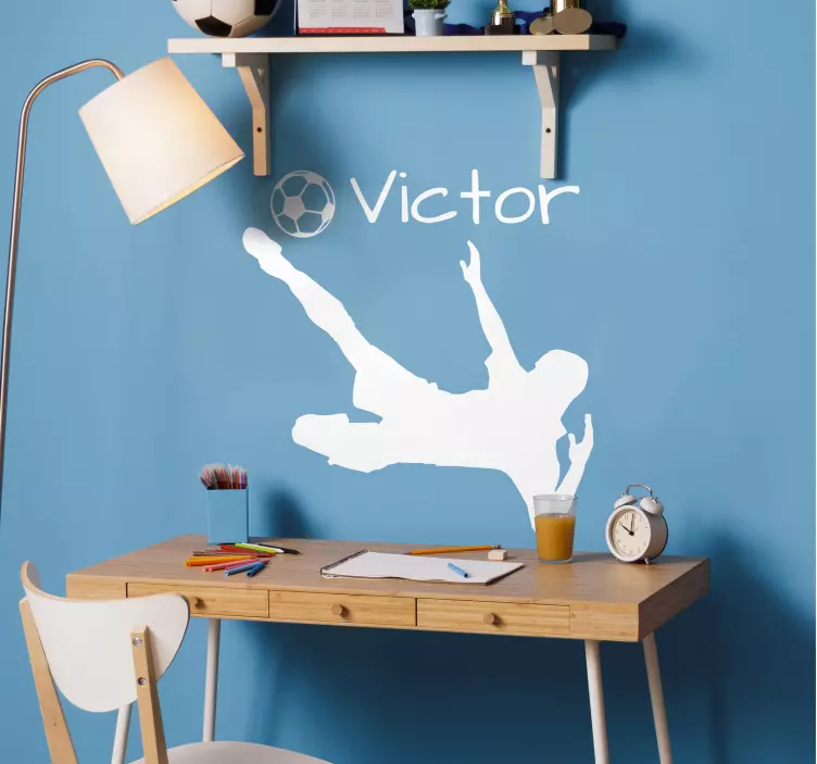 Nastaviteľný dekoratívny vinyl futbalového hráča - Tenstickers