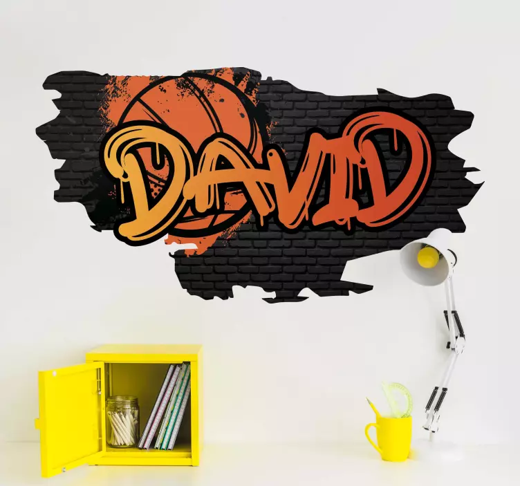 Nálepka pre deti v štýle graffiti basketbalu - Tenstickers