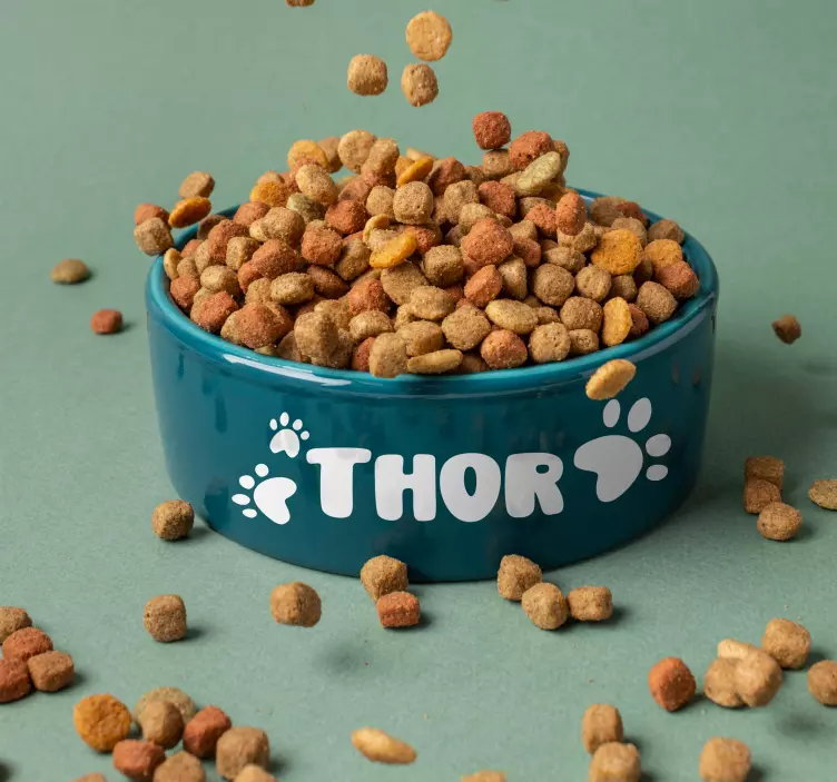 Nálepka s prispôsobiteľným názvom psa - Tenstickers