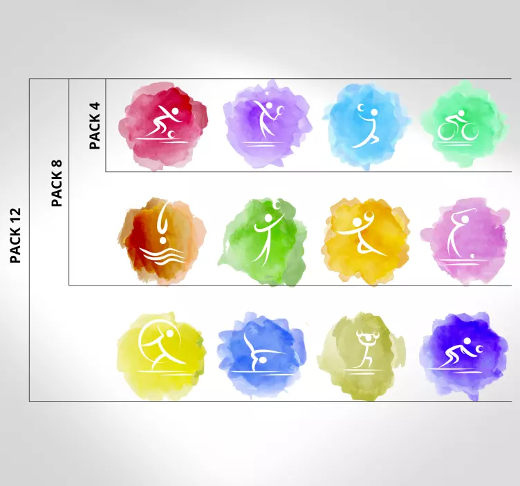 Nálepka na športové olympijské športy - Tenstickers