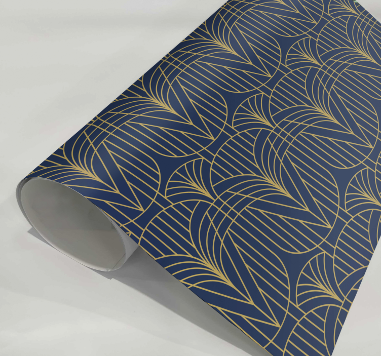 Povrchové polepy vzor Art Deco s zlatými detailmi - Tenstickers