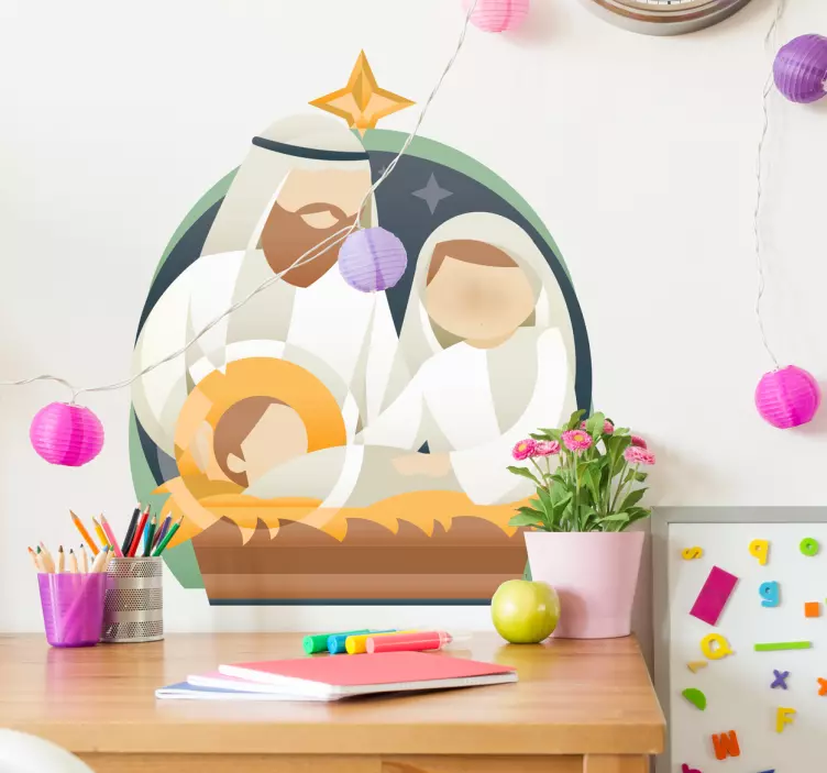 Vianočná nálepka narodenia - Tenstickers