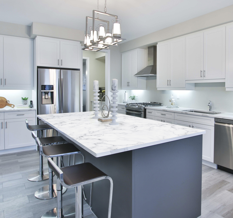 Nálepka na nábytok biely marmol - Tenstickers