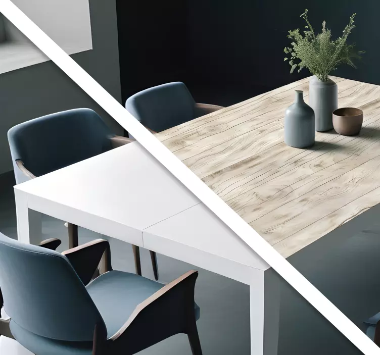 nálepky do jedálne svetlé drevo na stôl - Tenstickers