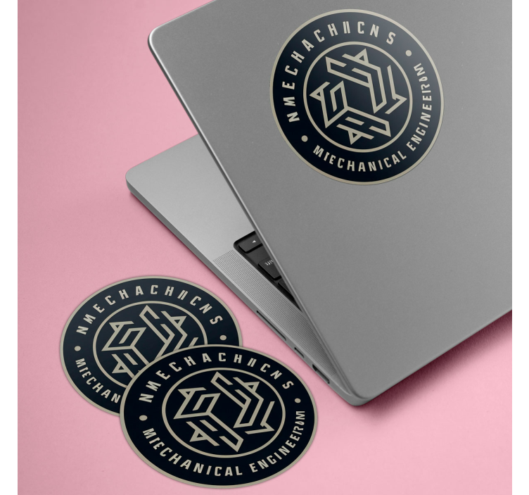 Nálepka do kancelárie personalizovaný kruh s logom - Tenstickers