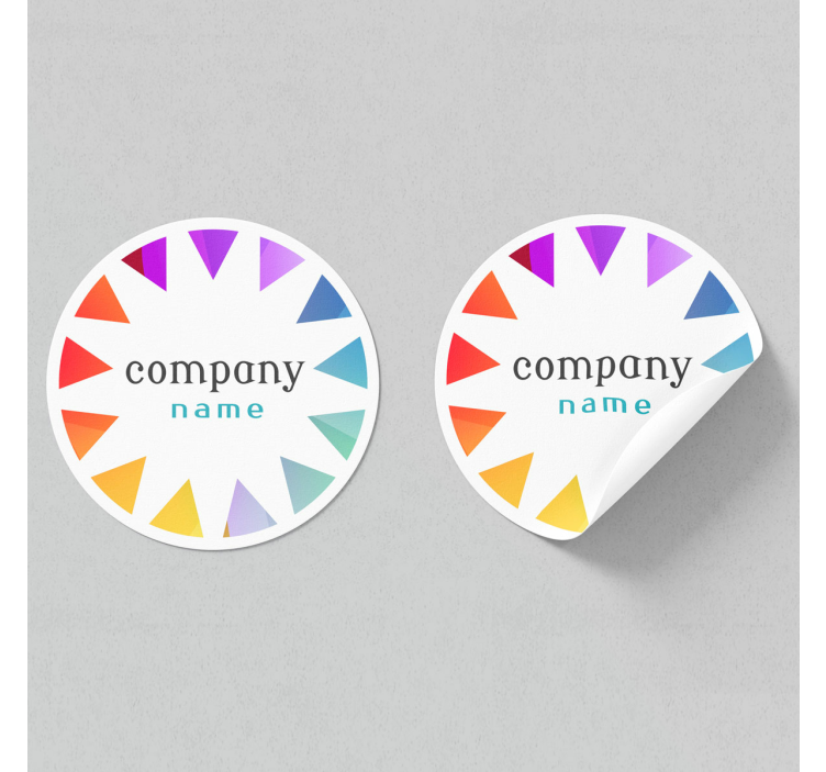 Nálepka do kancelárie personalizovaný kruh s logom - Tenstickers