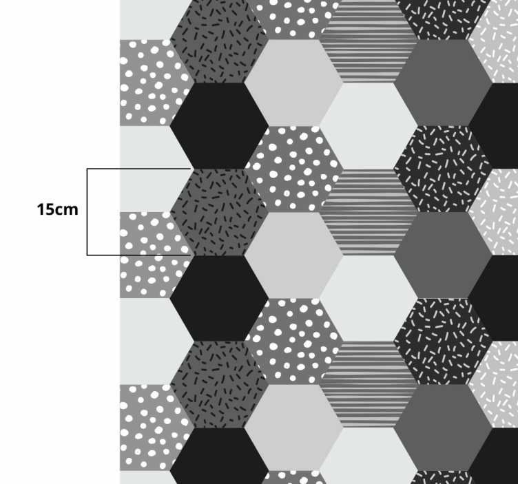 Nálepka na podlahu päťuholníky - Tenstickers