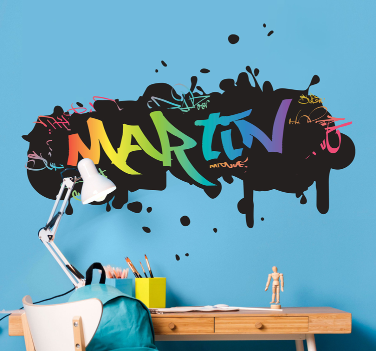 Nálepka s prispôsobiteľným názvom graffiti - Tenstickers