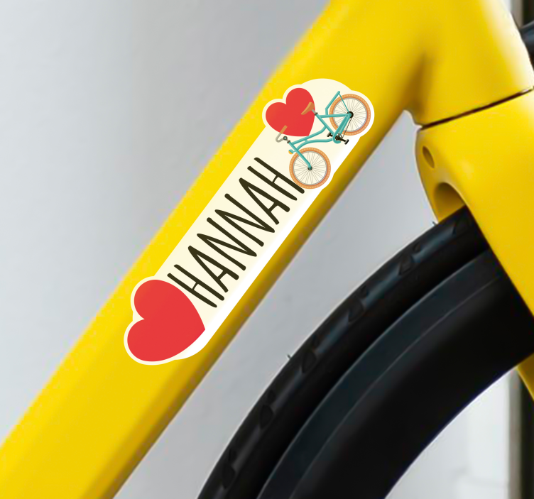 Nalepky na bicykel dva srdcia - Tenstickers