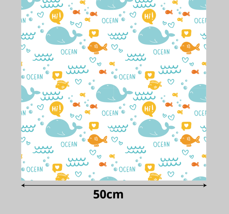 Nálepka s farebným a veselým nábytkom z oceánu - Tenstickers