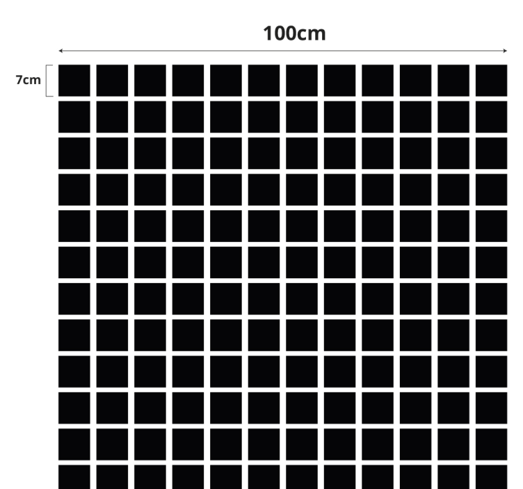 Nálepky na okno v mierke sivých štvorcov - Tenstickers