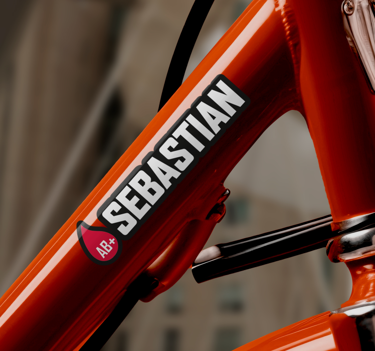 nalepky na bicykel vlajka s názvom krvná skupina - Tenstickers