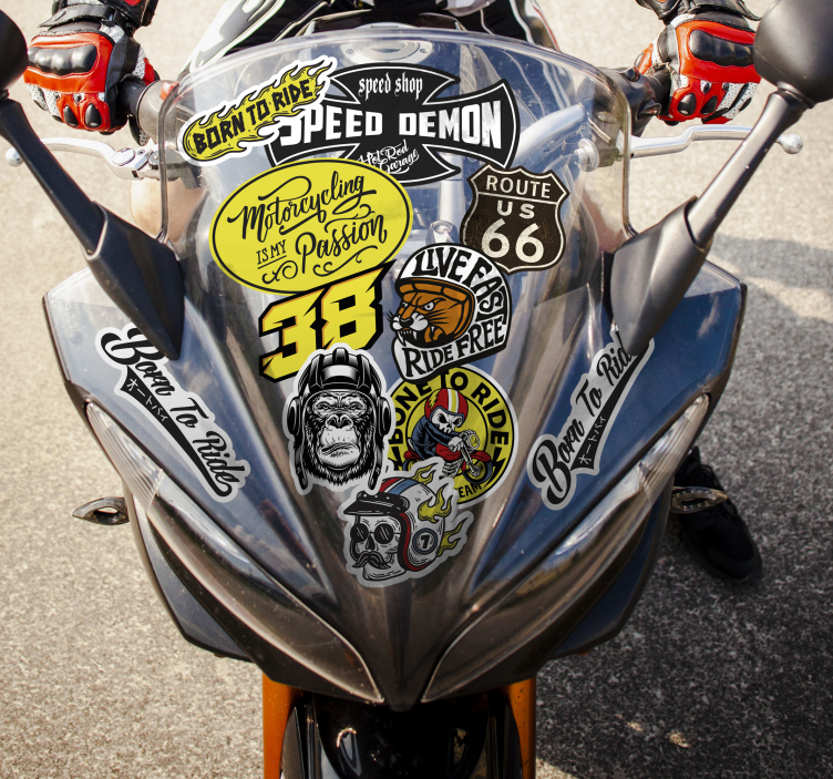 Nálepka na motorku originálne balenie bomby - Tenstickers