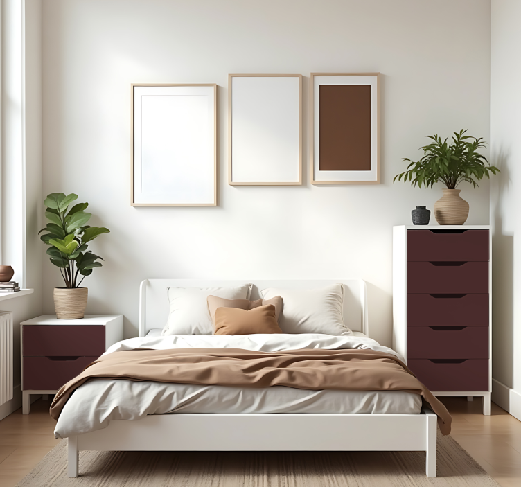 Jednofarebná nálepka na hárok matný granát - Tenstickers