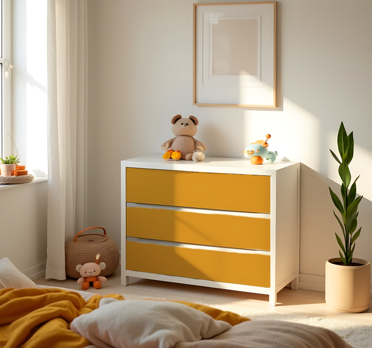 Jednofarebná nálepka na hárok matná žltá - Tenstickers