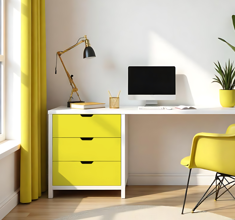 Jednofarebná nálepka na hárok matná svetložltá - Tenstickers